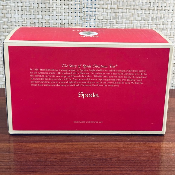 🎄🌟HP🌟Spode 2020 Set of 2 Earthenware Christmas Tree Poinsettia Mugs & Spoons - Picture 13 of 13